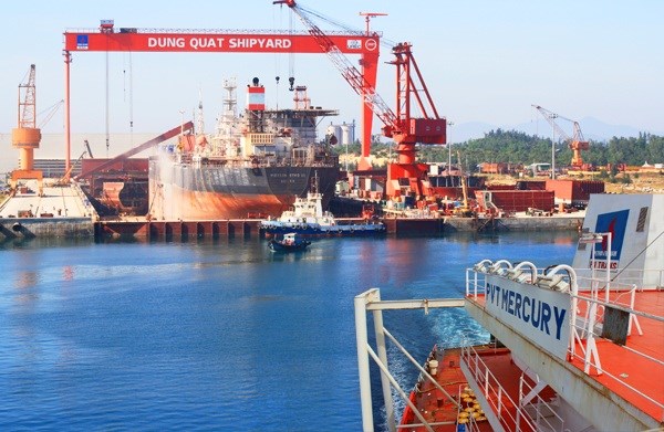 Công nghiệp tàu thủy Dung Quất đang dần khôi phục...